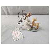 Country Blessings Angel with deer 3"