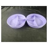 2 Tupperware divided dishes kids