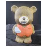 Vintage Cast iron bear bank 8"
