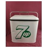 Vintage 7up cooler 14 x 14 x 11