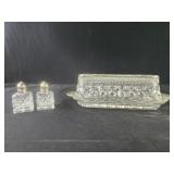Vtg Glass Anchor Hocking Wexford Butter Dish