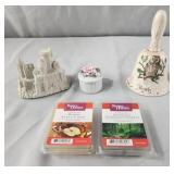 Wax melts, owl Florida bell, trinket box, sand