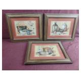 Duck matted framed artwork. 12 x 10