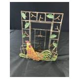 Metal Chicken Picture Frame