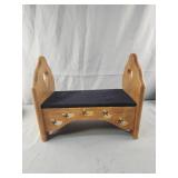 16.5 x 14x9 country duck doll bench, foot stool,