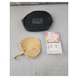 Premier designs earrings, small fan, black bag