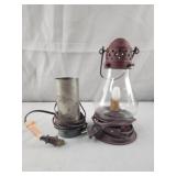 Primitive look farmhouse punch tin apple electric