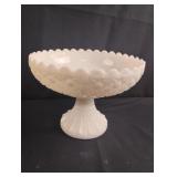 Fenton Daisy and buttons milk glass pedestal bowl