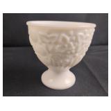 Vintage Avon White Milk Glass Footed Candy Dish