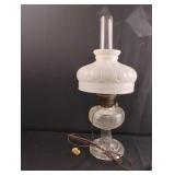 Vintage oil lamp converted to electric