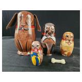 Dog nesting dolls