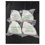 4 pks 100 ct ea cone coffee filters