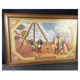Framed Masonic Cornerstone Laying Print - 33x22"