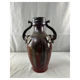 Ceramic Elephant Heads Vase - 16" Tall