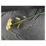 28" solar garden flower yard decor yellow flower