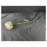 solar garden flower yard decor white flower