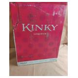 Kinky Liqueur frosted glass bottles. Case of 6.