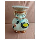 MCM Roseville Happy Chef #411 pottery cookie jar