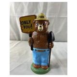 Smokey Bear Painted Cast Iron Piggy Bank