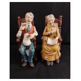 Vintage grandma and grandpa figurines