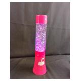 Color changing glitter lamp. Powers on