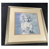 18x18" Framed Doll Picture