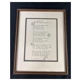 Legend of the Sand Dollar Poem Framed - 12x15"