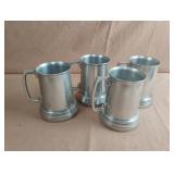 Aluminum steins with clear bottoms