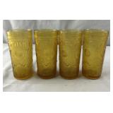 Set of Vintage MCM Amber Brockway Glasses