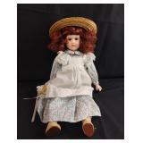 Porcelain collectable doll 18"
