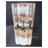 Vintage Hand Painted Vase boat Scene by Wales