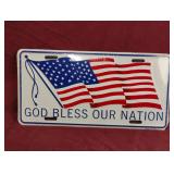 God Bless Our Nation license plate 12 x 6