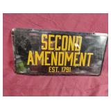 Second Amendment license plate 12 x 6