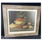 Strawberries Still Life Framed Art 27x23"