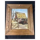 12x14" Framed Barn Painting by Jim Belt