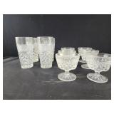 Vintage 4 Anchor Hocking Wexford glass tumblers,