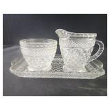 Vintage Anchor Hocking Wexford Creamer and Sugar