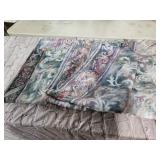 4 long sheer curtain panels decorative