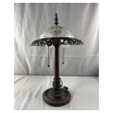 Glass Shade End Table Lamp