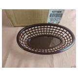Classic oval plastic brown baskets. 36 total