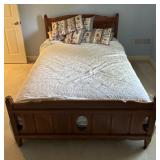 Full Size Bed Frame with Sheets, Pillows etc -