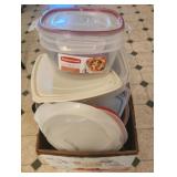 Plastic containers box full
