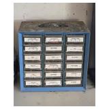 Metal Storage Drawer Cabinet w/ Contents
