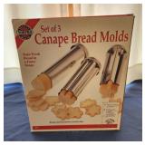 Norpro Canape Bread Molds set of three tin molds
