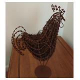 Metal rooster 15" tall
