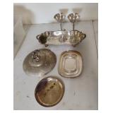 Vintage silver plated goblets, pedestal serving