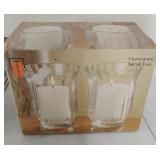 Elements Set of 2 hurricane candle holders