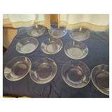 10 Arcoroc glass bowls 8"