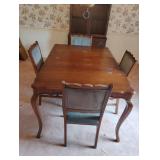 Clawfoot dining table 57"-91" x 30" x 40" with 2