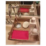 Bathroom lot, towel holder, cup dispenser,